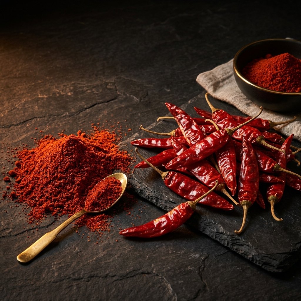 Guntur Red Chilli (Whole/Powder)